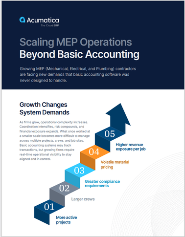Screenshot of Infographic, Scaling MEP Operations Beyond Basic Accounting