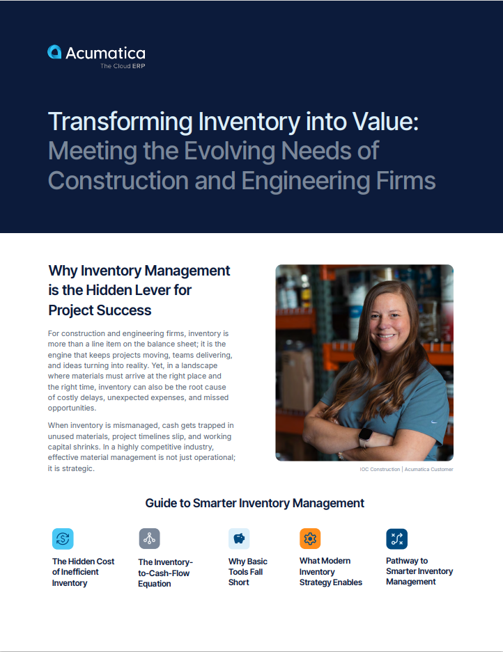 Image of Solution Brief, Transforming Inventory into Value: Meeting the Evolving Needs of Construction and Engineering Firms
