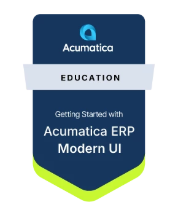 Acumatica Badge: Getting STarted with Acumatica ERP Modern UI